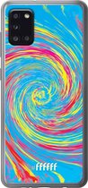 Samsung Galaxy A31 Hoesje Transparant TPU Case - Swirl Tie Dye #ffffff