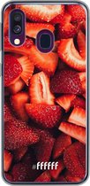 Samsung Galaxy A50 Hoesje Transparant TPU Case - Strawberry Fields #ffffff