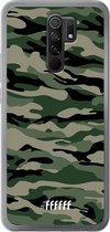 Xiaomi Redmi 9 Hoesje Transparant TPU Case - Woodland Camouflage #ffffff