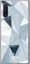 Samsung Galaxy Note 10 Hoesje Transparant TPU Case - Mirrored Polygon #ffffff