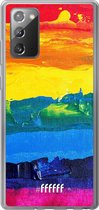 Samsung Galaxy Note 20 Hoesje Transparant TPU Case - Rainbow Canvas #ffffff