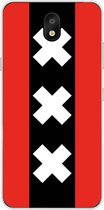 LG K30 (2019) Hoesje Transparant TPU Case - Amsterdamse vlag #ffffff