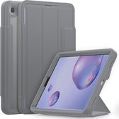 Samsung Galaxy Tab A 8.4 2020 Hoes - Tri-Fold Book Case met Transparante Back Cover en Pencil Houder - Grijs