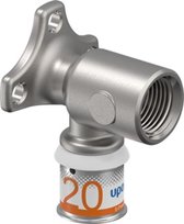 Uponor S-Press Plus Aqua pers muurplaat m. lange flens 20mmx1/2bi