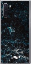 Samsung Galaxy Note 10 Hoesje Transparant TPU Case - Dark Blue Marble #ffffff