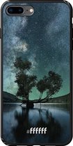 iPhone 8 Plus Hoesje TPU Case - Space Tree #ffffff