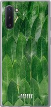Samsung Galaxy Note 10 Hoesje Transparant TPU Case - Green Scales #ffffff
