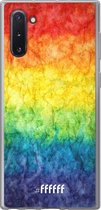 Samsung Galaxy Note 10 Hoesje Transparant TPU Case - Rainbow Veins #ffffff