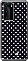 Huawei P40 Pro Hoesje Transparant TPU Case - Onyx Dots #ffffff