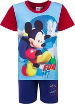 Disney jongens shortama K/M Mickey Mouse Rood  - 116