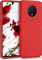 kwmobile telefoonhoesje voor OnePlus 7T - Hoesje met siliconen coating - Smartphone case in rood
