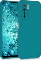 kwmobile telefoonhoesje voor Huawei P40 Lite 5G - Hoesje voor smartphone - Back cover in mat petrol