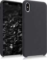 kwmobile telefoonhoesje voor Apple iPhone XS Max - Hoesje met siliconen coating - Smartphone case in mat zwart