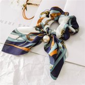 Scrunchie Chique - Blauw - Feest - Dames - Elastiek