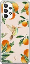 Samsung Galaxy A32 4G siliconen hoesje - Tropical fruit - Soft Case Telefoonhoesje - Oranje - Natuur