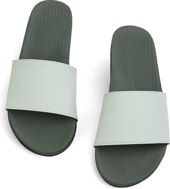 Indosole Dias couleur Combo Femmes Slippers - Vert - Taille 35/36