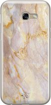 Hoesje geschikt voor Samsung Galaxy A5 (2017) - Stay Golden Marble - Soft Case - TPU - Marmer - Goud - ELLECHIQ