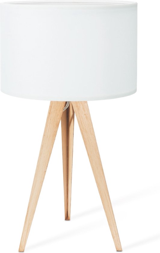 Houten sokkel metalen kooi-scherm bedlampje vintage steampunk industriële leeslamp