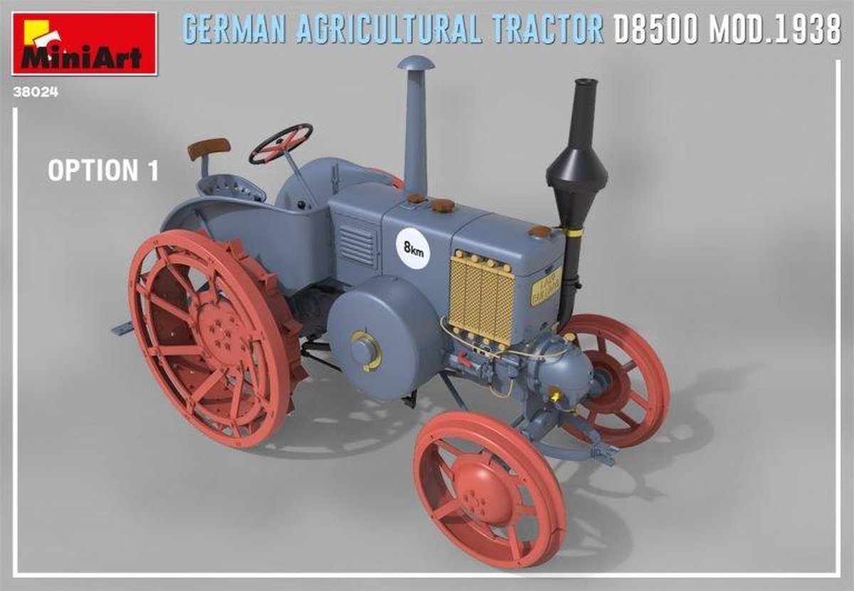 MINIART 24003 MAQUETTE TRACTEUR ALLEMAND D8506 MOD. 1937 1/24