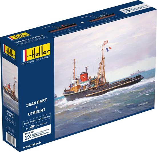 Marxisme Gemakkelijk Triatleet 1:200 Heller 85602 Jean Bart + Utrecht Ships - Twinset Plastic kit | bol.com