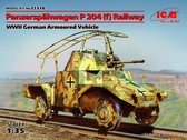 1:35 ICM 35376 Panzerspähwagen P204(f) Railway, WWII German Armoured Veh. Plastic kit