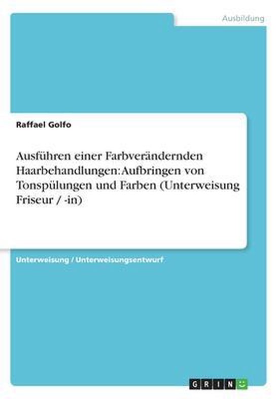 Ausfuhren Einer Farbverandernden Haarbehandlungen - cover