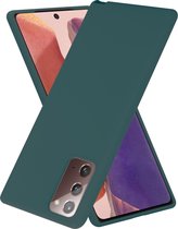 Shieldcase Samsung Galaxy Note 20 silicone case - donkergroen