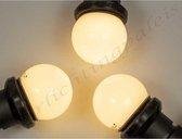 Prikkabelset 20M 40 Lampen (Led kogellamp - 1W E27 Warm wit 2200K - Melkwitte kap)