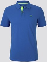 Tom Tailor Heren Poloshirt Victory Blauw Pique Regular Fit - M