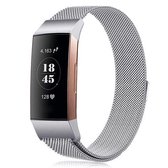 Fitbit Charge 3 & 4 Milanese Band  Zilver - Maat: SM
