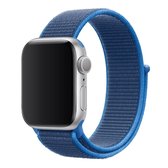 Geschikt Voor Smart Watch Nylon Loop Band -  Cape Blue - 42mm En 44mm - Geschikt Voor Smart Watches