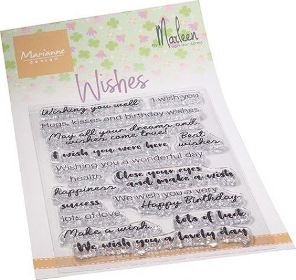 Marianne Design Clear stamps - Wishes van Marleen