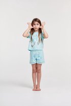 Woody pyjama meisjes - lichtblauw - zeemeeuw - 211-1-PLF-Z/807 - maat 140