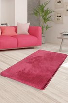 Nerge.be | Milano Fuchsia 80x140 cm | %100 Acrylic - Handmade | Decorative Rug | Antislip | Washable in the Machine | Soft surface