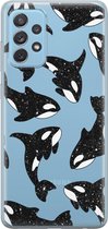 Samsung Galaxy A52 siliconen hoesje - Orka - Soft Case Telefoonhoesje - Transparant - Print