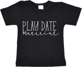 R Rebels | Katoenen Baby Shirt | Playdate Material| Zwart | Maat 110/116