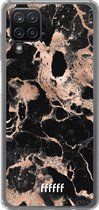 6F hoesje - geschikt voor Samsung Galaxy A12 - Transparant TPU Case - Rose Gold Marble #ffffff