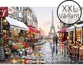 Schilderenopnummers.com® - Schilderen op nummer volwassenen - Parijs - XXL 80 x 100 cm – schilderen op nummers