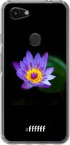 6F hoesje - geschikt voor Google Pixel 3a -  Transparant TPU Case - Purple Flower in the Dark #ffffff