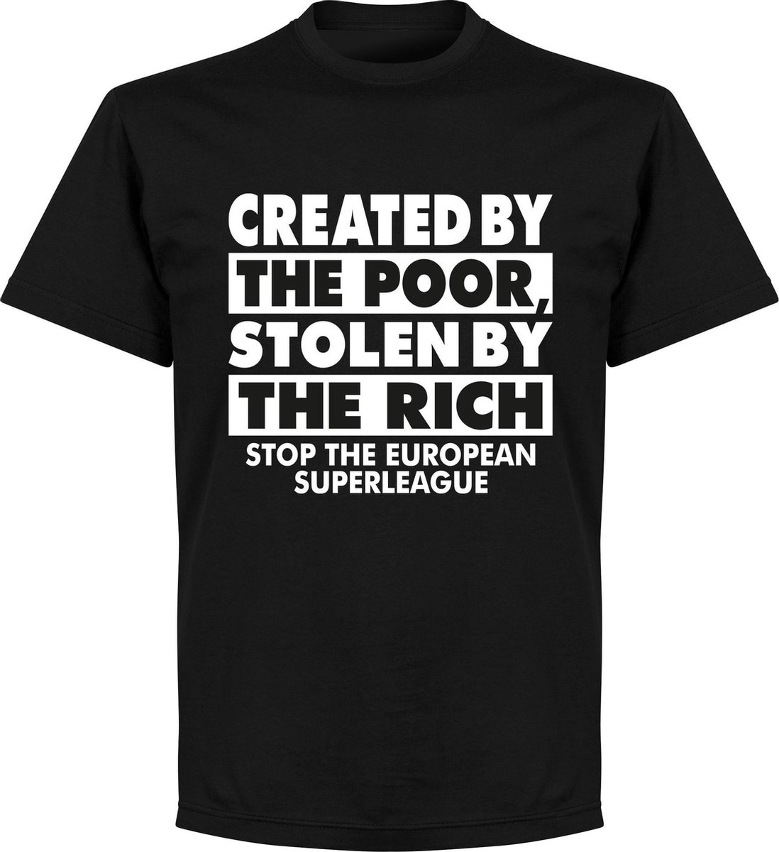 Super League Protest T-Shirt - Zwart - 5XL
