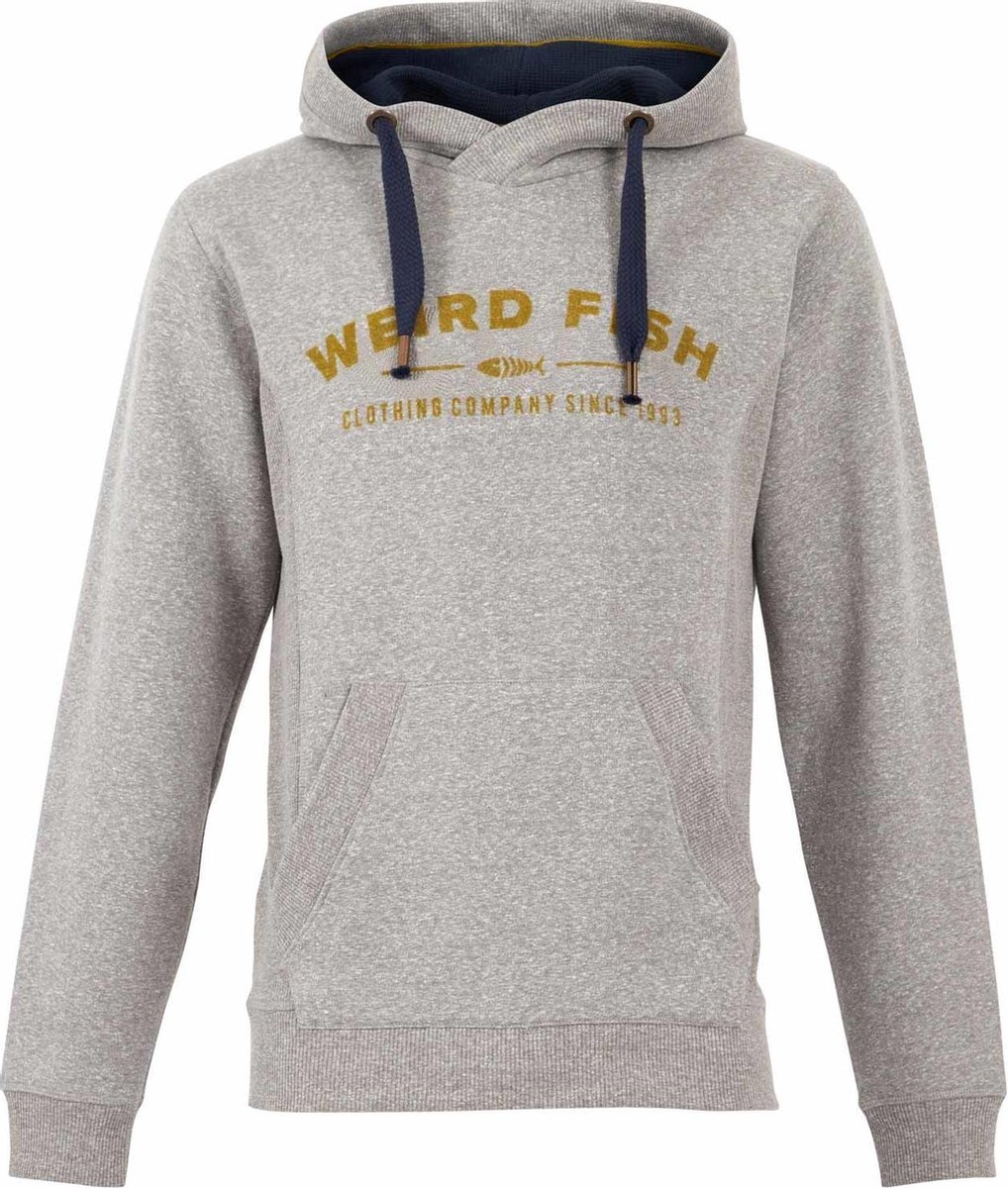 Hoodie met Weirdfish-logo, grijs