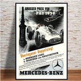 World Grand Prix Retro Poster 4 - 50x70cm Canvas - Multi-color