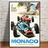 World Grand Prix Retro Poster 7 - 40x50cm Canvas - Multi-color