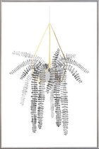 JUNIQE - Poster met kunststof lijst Urban Jungle 1 -60x90 /Grijs & Wit