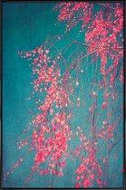 JUNIQE - Poster in kunststof lijst Whispers Of Pink -60x90 /Blauw &