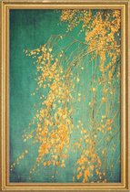JUNIQE - Poster met houten lijst Zilveren berk -40x60 /Geel & Groen