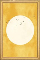 JUNIQE - Poster met houten lijst Eternal Sunshine -60x90 /Geel & Wit