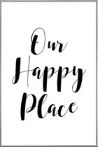 JUNIQE - Poster met kunststof lijst Our Happy Place -30x45 /Wit &