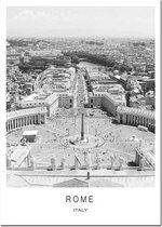 World Cities Poster Rome - 60x80cm Canvas - Multi-color