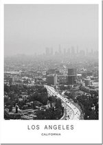 World Cities Poster Los Angeles - 50x70cm Canvas - Multi-color